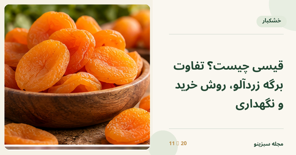 برگه‌های زردآلوی نارنجی و قیسی در کاسه چوبی روی میز سنتی